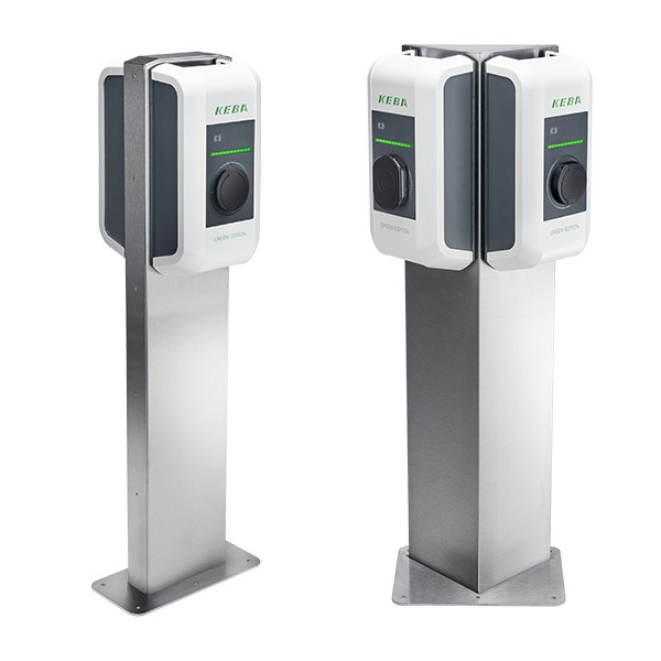 KEBA pedestal for two EV charging stations