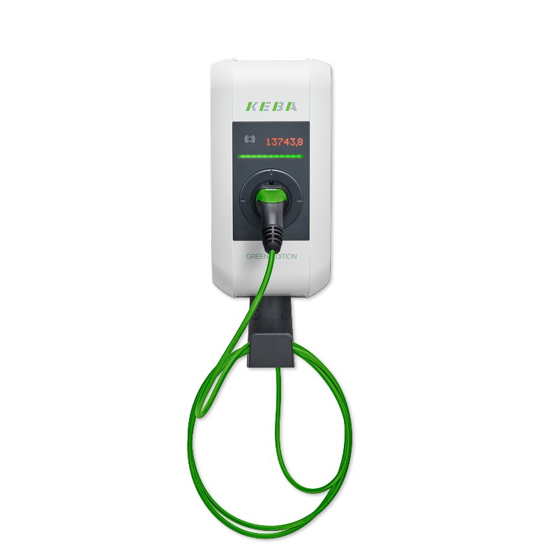 KEBA charging station x-series and c-series with charging cable, Geen Edition