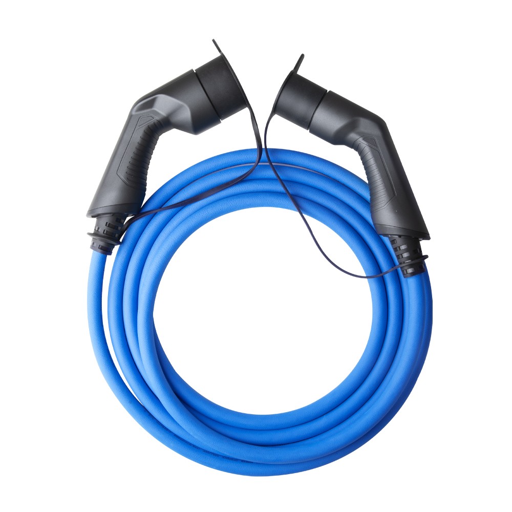 22kW Type 2 charging cable for electric vehicles - blue